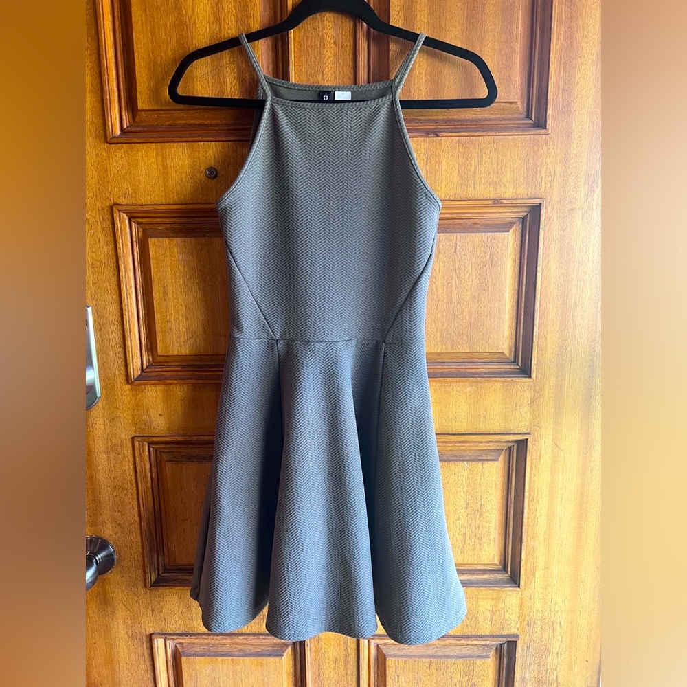 Olive green summer dress